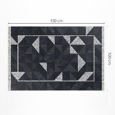 Tapis vinyle d’extérieur Motif de mosaïque géométrique vintage