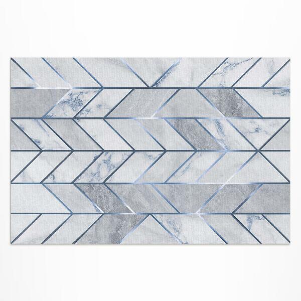 Tapis vinyle d’extérieur Lignes géométriques marbre clair glamour