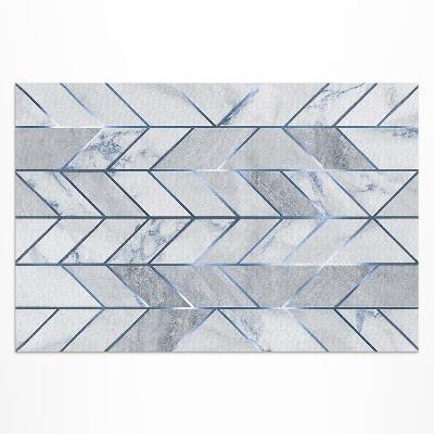 Tapis vinyle d’extérieur Lignes géométriques marbre clair glamour