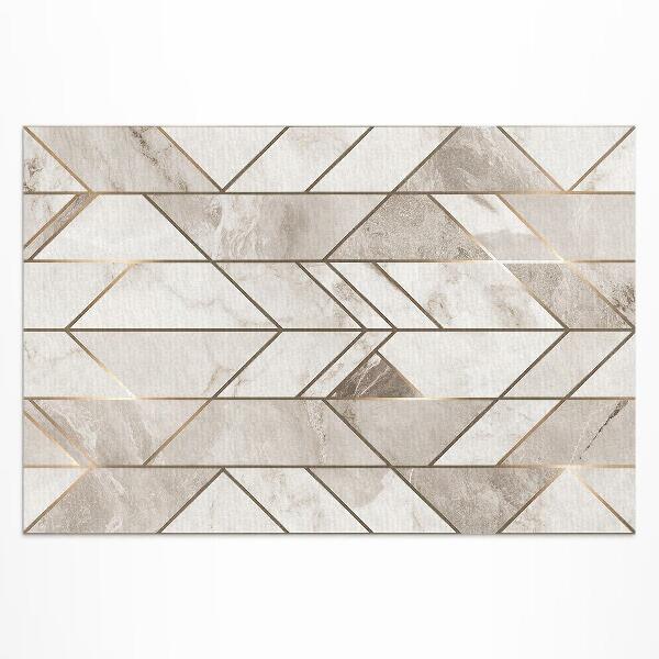 Tapis vinyle d’extérieur Lignes régulières sur pierre glamour en marbre