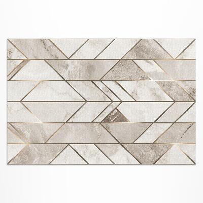 Tapis vinyle d’extérieur Lignes régulières sur pierre glamour en marbre