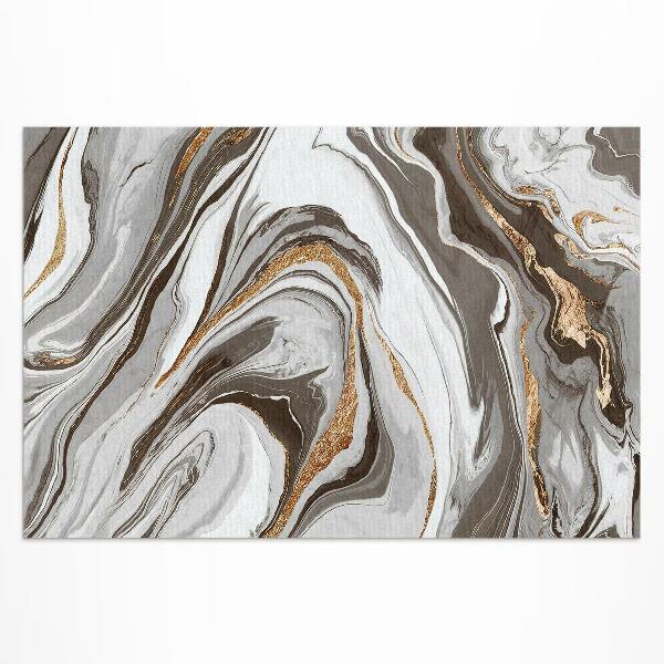 Tapis vinyle d’extérieur Abstraction décorative glamour en marbre