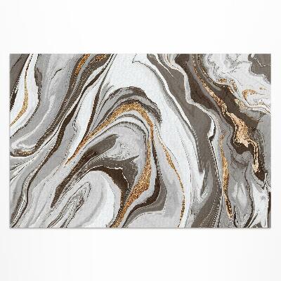 Tapis vinyle d’extérieur Abstraction décorative glamour en marbre