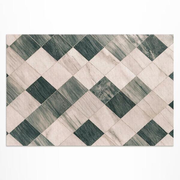 Tapis vinyle d’extérieur Carreaux carrés de mosaïque en pierre et marbre