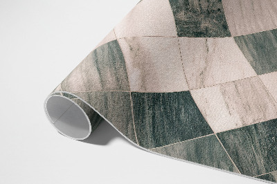 Tapis vinyle d’extérieur Carreaux carrés de mosaïque en pierre et marbre