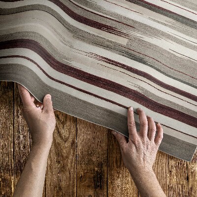 Tapis vinyle d’extérieur Rayures abstraites peintes style bohème vieilli