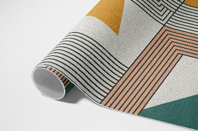 Tapis vinyle d’extérieur Abstraction géométrique linéaire du Bauhaus