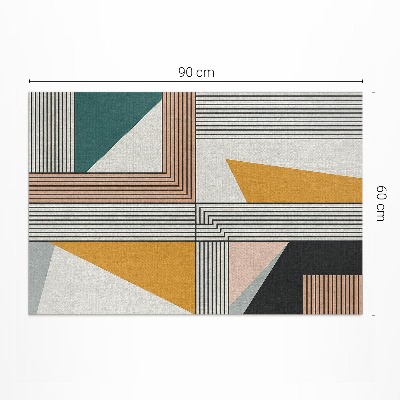 Tapis vinyle d’extérieur Abstraction géométrique linéaire du Bauhaus