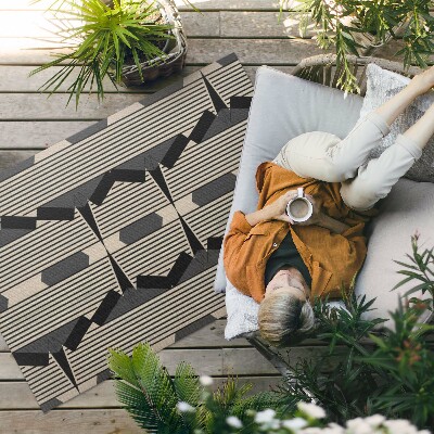 Tapis vinyle d’extérieur Composition linéaire vintage