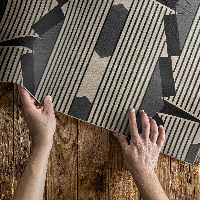 Tapis vinyle d’extérieur Composition linéaire vintage