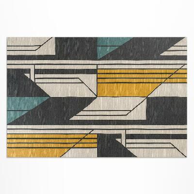 Tapis vinyle d’extérieur Abstraction géométrique dans un style vintage