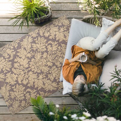 Tapis vinyle d’extérieur Riche ornement floral, élégant vintage