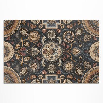 Tapis vinyle d’extérieur Ornement végétal de style vintage persan