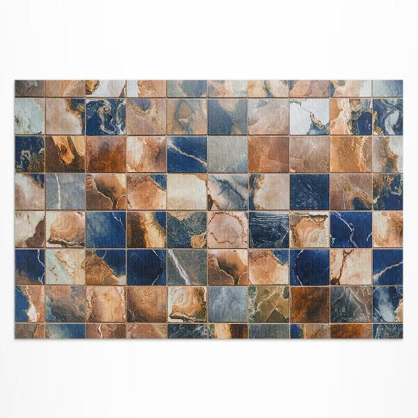 Tapis vinyle d’extérieur mosaïque de pierre vintage