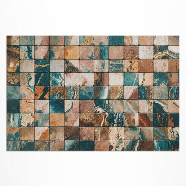 Tapis vinyle d’extérieur Mosaïque de pierre et carreaux de marbre vintage