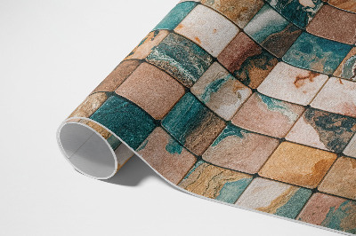 Tapis vinyle d’extérieur Mosaïque de pierre et carreaux de marbre vintage