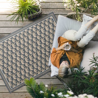 Tapis vinyle d’extérieur Ornement végétal vintage répétitif