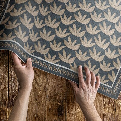 Tapis vinyle d’extérieur Ornement végétal vintage répétitif