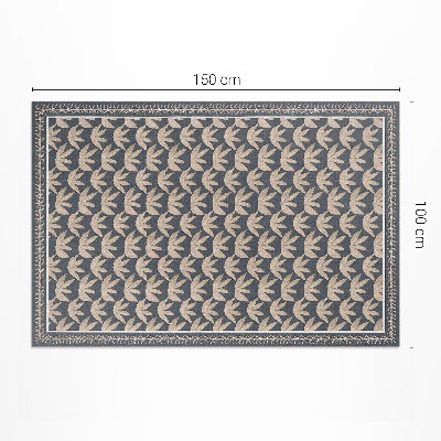 Tapis vinyle d’extérieur Ornement végétal vintage répétitif