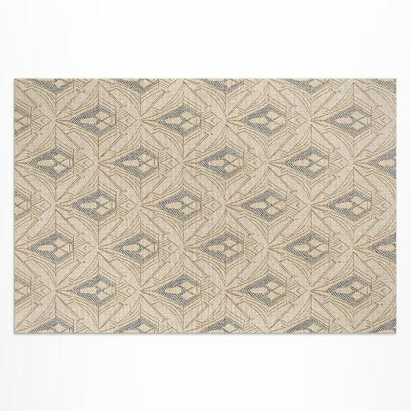 Tapis vinyle d’extérieur Motif géométrique vintage