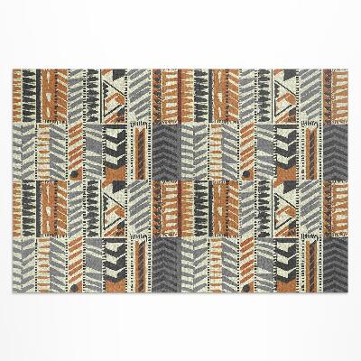 Tapis vinyle d’extérieur Abstractions linéaires bohèmes de style amérindien