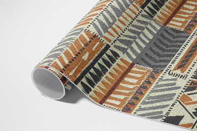 Tapis vinyle d’extérieur Abstractions linéaires bohèmes de style amérindien