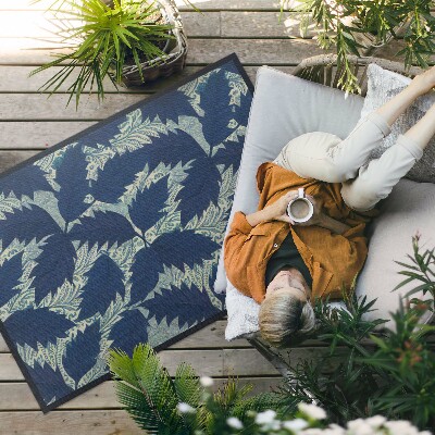 Tapis vinyle d’extérieur Feuilles vintage élégantes