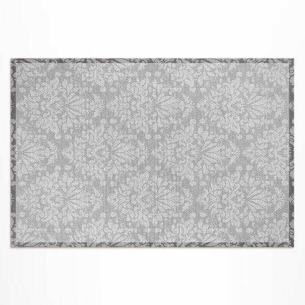 Tapis vinyle d’extérieur ornement végétal vintage