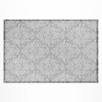 Tapis vinyle d’extérieur ornement végétal vintage