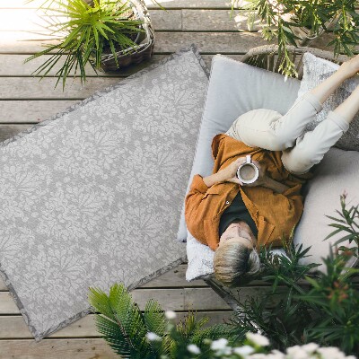 Tapis vinyle d’extérieur ornement végétal vintage