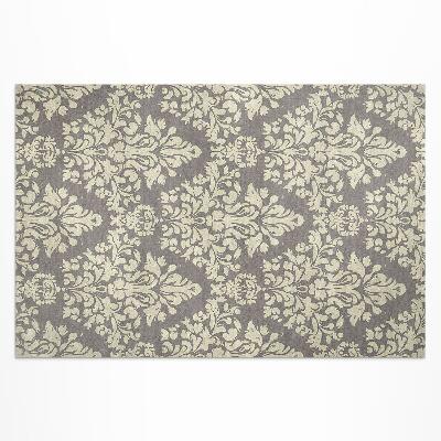 Tapis vinyle d’extérieur Motifs végétaux ornementaux denses et vintage