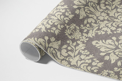 Tapis vinyle d’extérieur Motifs végétaux ornementaux denses et vintage