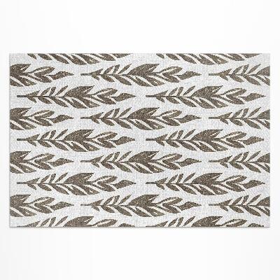 Tapis vinyle d’extérieur Motif de plantes bohèmes vintage à feuilles peintes