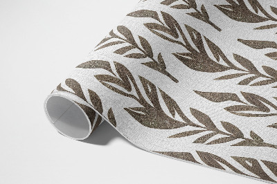 Tapis vinyle d’extérieur Motif de plantes bohèmes vintage à feuilles peintes