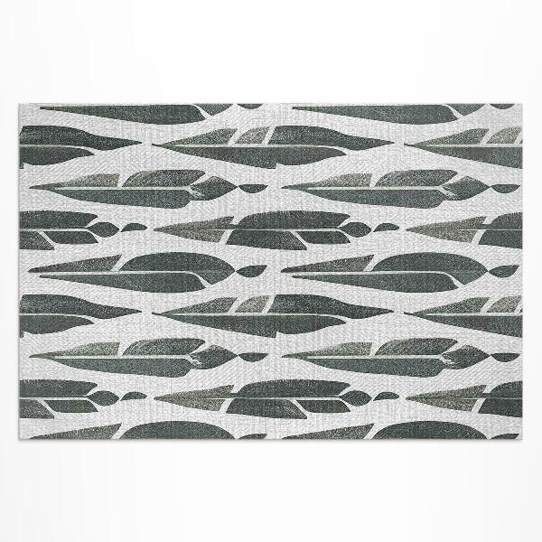 Tapis vinyle d’extérieur Plumes indiennes peintes, style bohème vintage