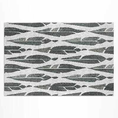 Tapis vinyle d’extérieur Plumes indiennes peintes, style bohème vintage