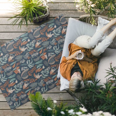 Tapis vinyle d’extérieur Une prairie de fleurs au style bohème