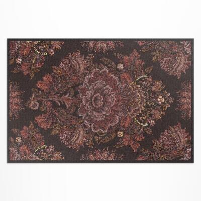 Tapis vinyle d’extérieur Composition florale ornementale vintage