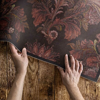 Tapis vinyle d’extérieur Composition florale ornementale vintage