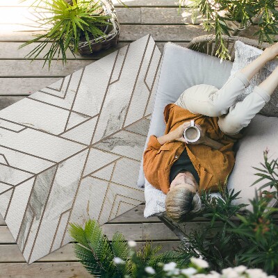 Tapis vinyle d’extérieur Mosaïque moderne et lumineuse de carreaux de pierre
