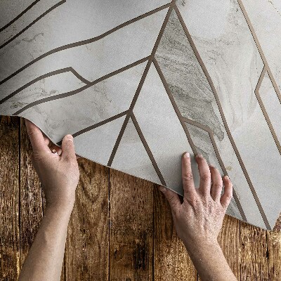 Tapis vinyle d’extérieur Mosaïque moderne et lumineuse de carreaux de pierre