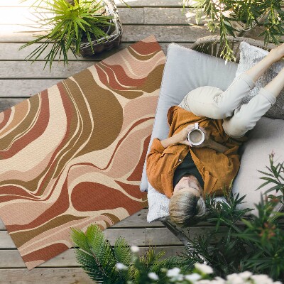 Tapis vinyle d’extérieur Taches abstraites aux couleurs bohèmes