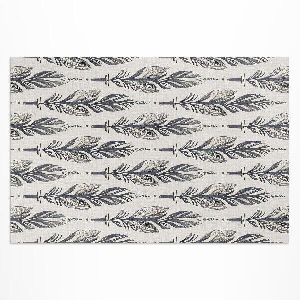Tapis vinyle d’extérieur Plumes indiennes de style bohème