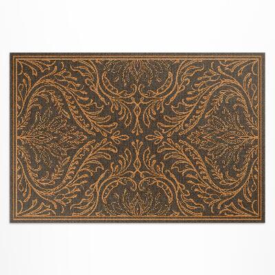 Tapis vinyle d’extérieur Ornement linéaire végétal art nouveau vintage