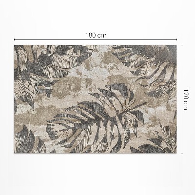 Tapis vinyle d’extérieur Plante à feuilles bohème avec texture style brut