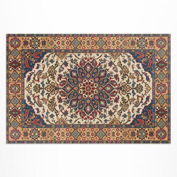 Tapis vinyle d’extérieur Ornements végétaux décoratifs de style turc