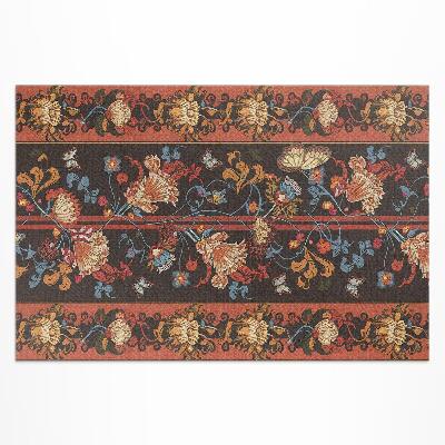 Tapis vinyle d’extérieur Ornement floral vintage