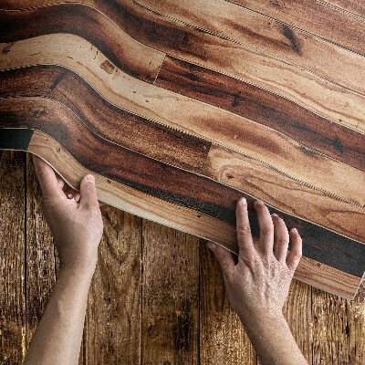 Tapis vinyle d’extérieur Parquet en bois usé