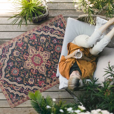 Tapis vinyle d’extérieur Riche ornement floral de style turc