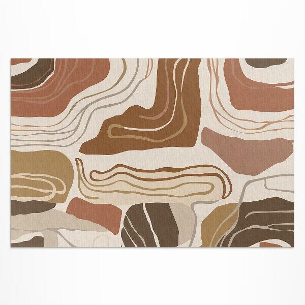 Tapis vinyle d’extérieur Lignes et taches bohèmes pastel